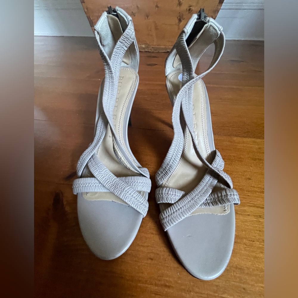 Burberry Taupe Heels with Strappy Design, Sz38